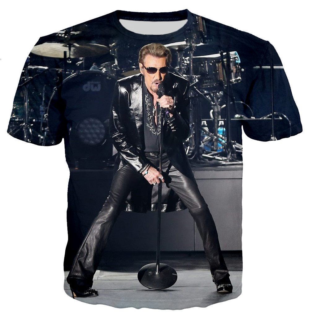 3D Printing Online - Johnny Hallyday 3D Printed T-shirt Unisex