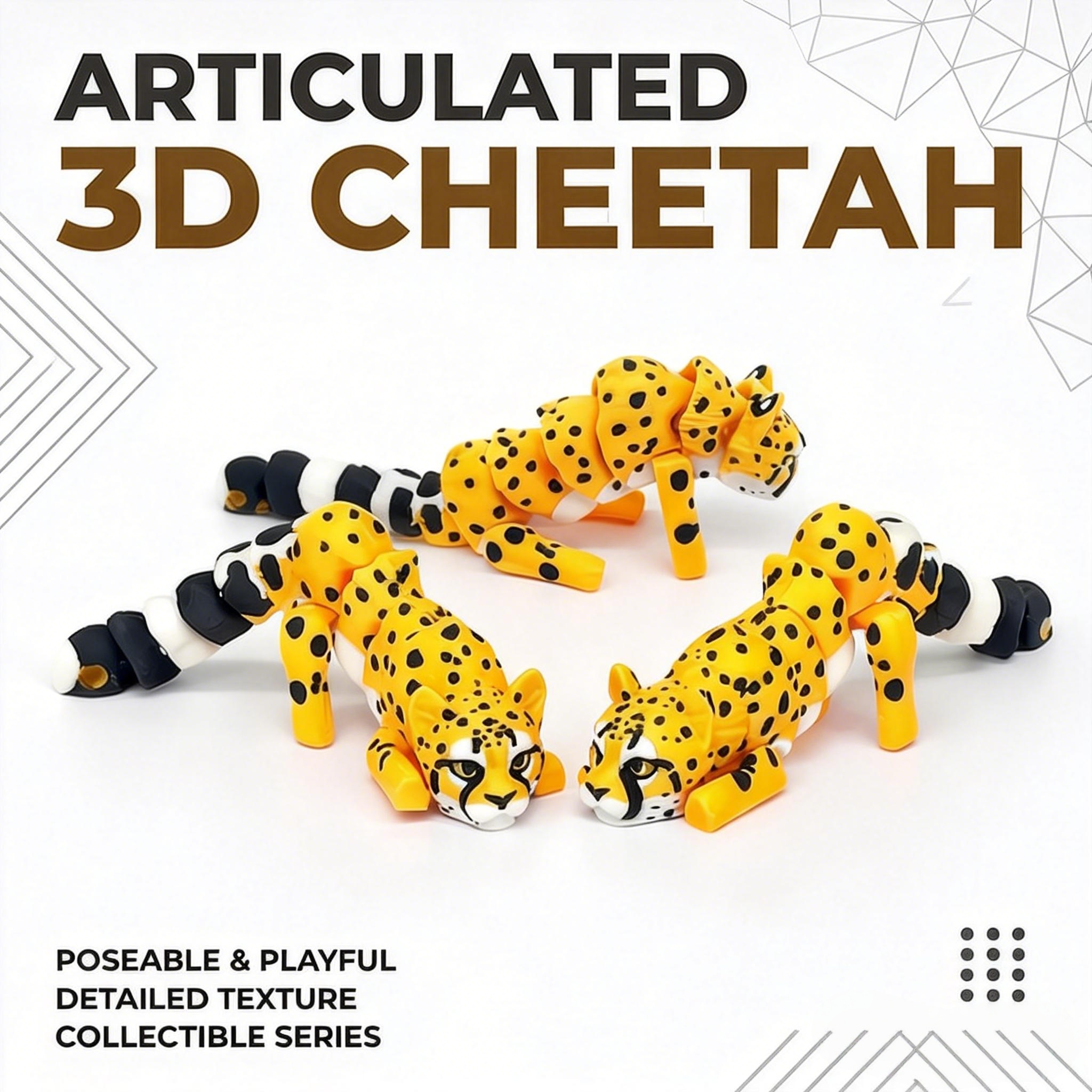 3D Printing Lizard - 1/2/4 Pieces - 3D Printed Articulated
