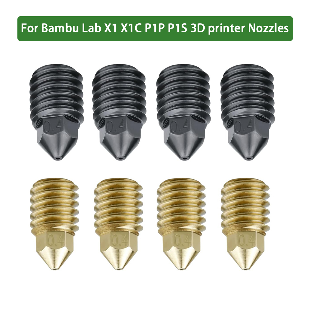 3D Printing Nozzle - High Flow Hardened Steel Brass Nozzle