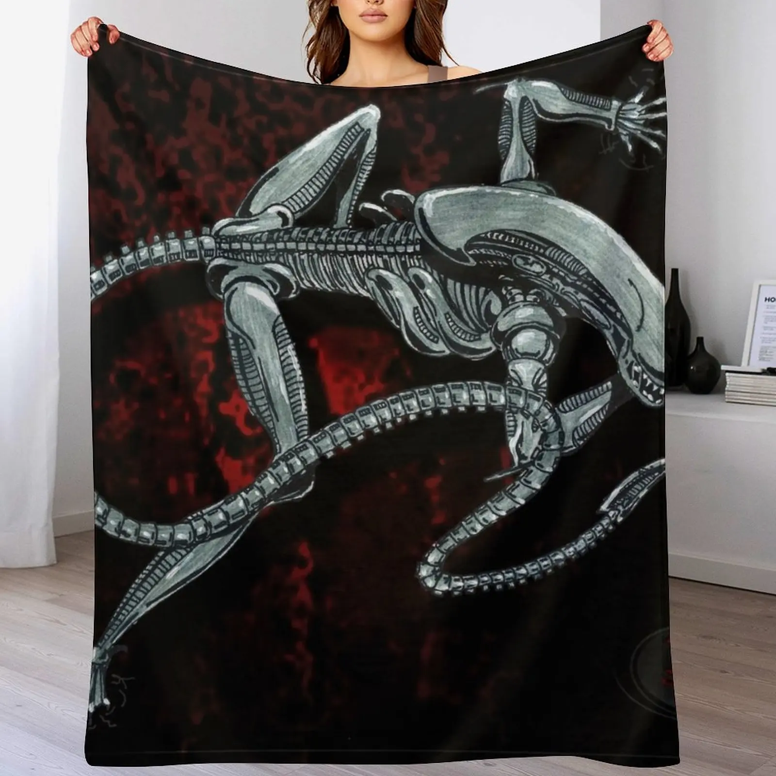 3D Printing Xenomorph - Xenomorph (DmNerdArtist) Throw Blanket Warm Napping
