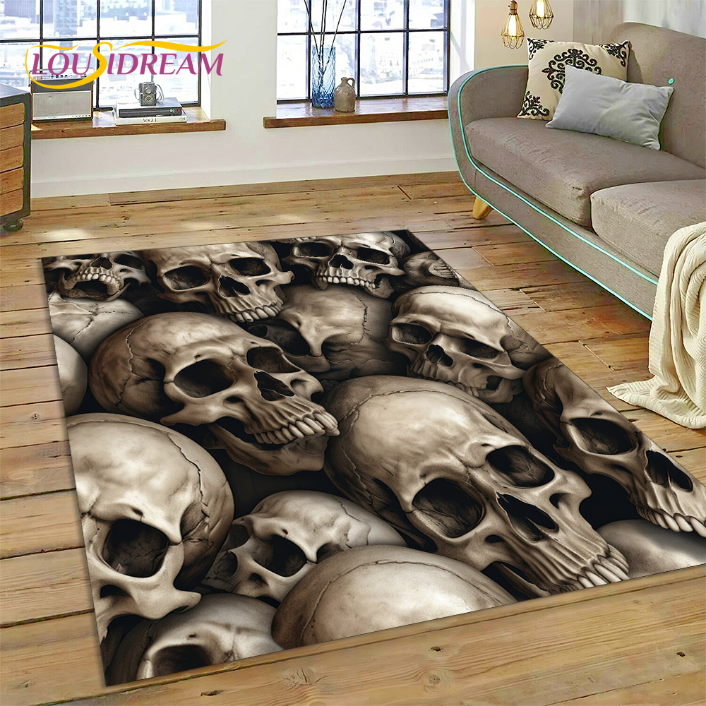 3D Printing Online - 3D Horror Gothic Skull Skeleton Rug
