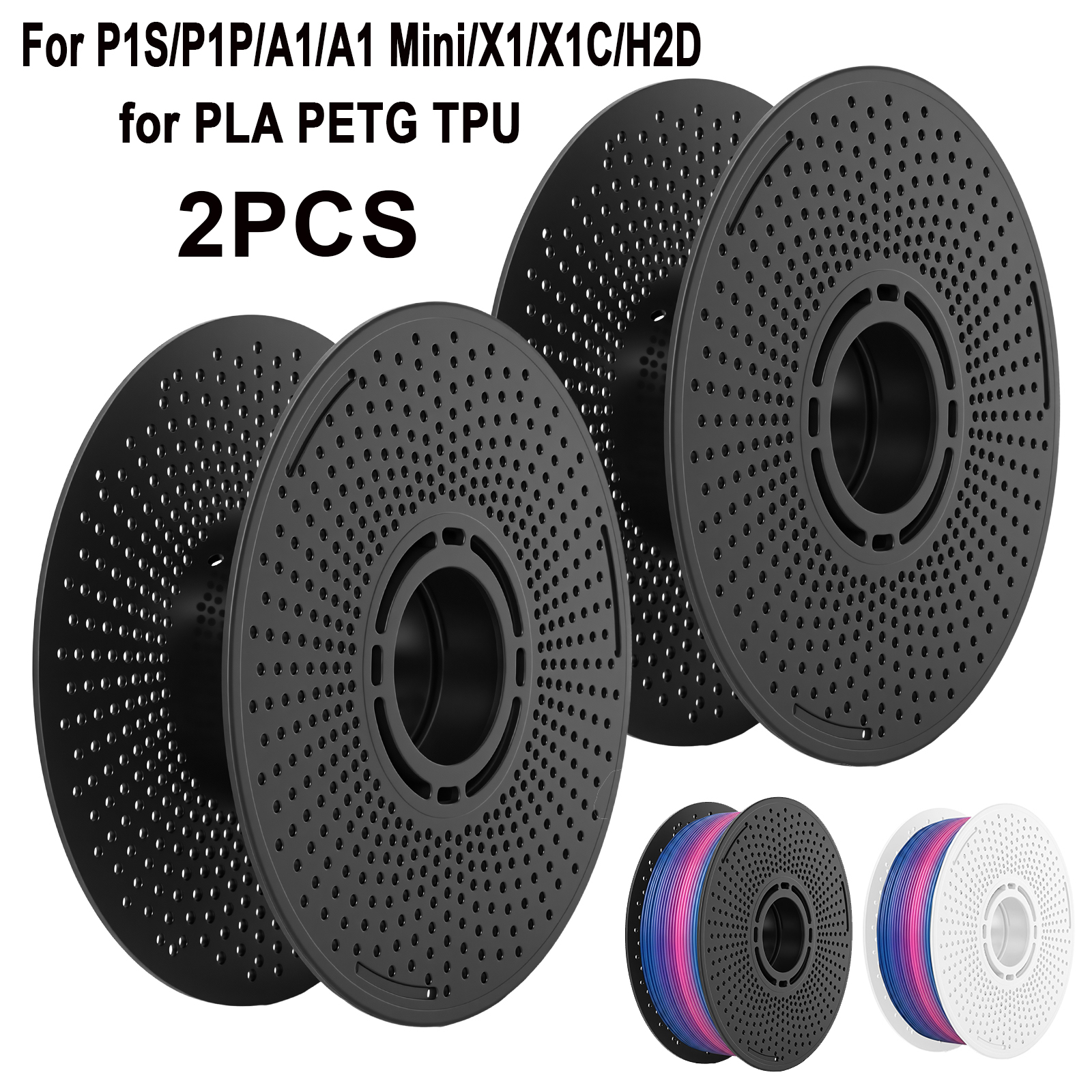 Petg Filament - 2Pcs Reusable 3D Filament Spool Detachable,