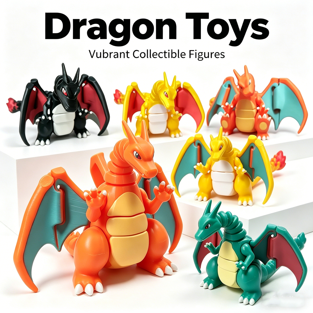 3D Printing Card - 3D Printed Anime Pokémon Figures Charizard
