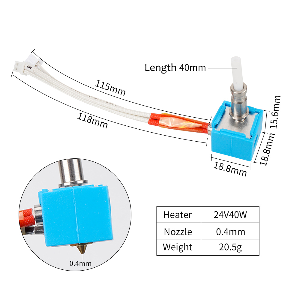 24V 40W Kobra Hotend Print Hea – обзор и цена 3D Printing Nozzle