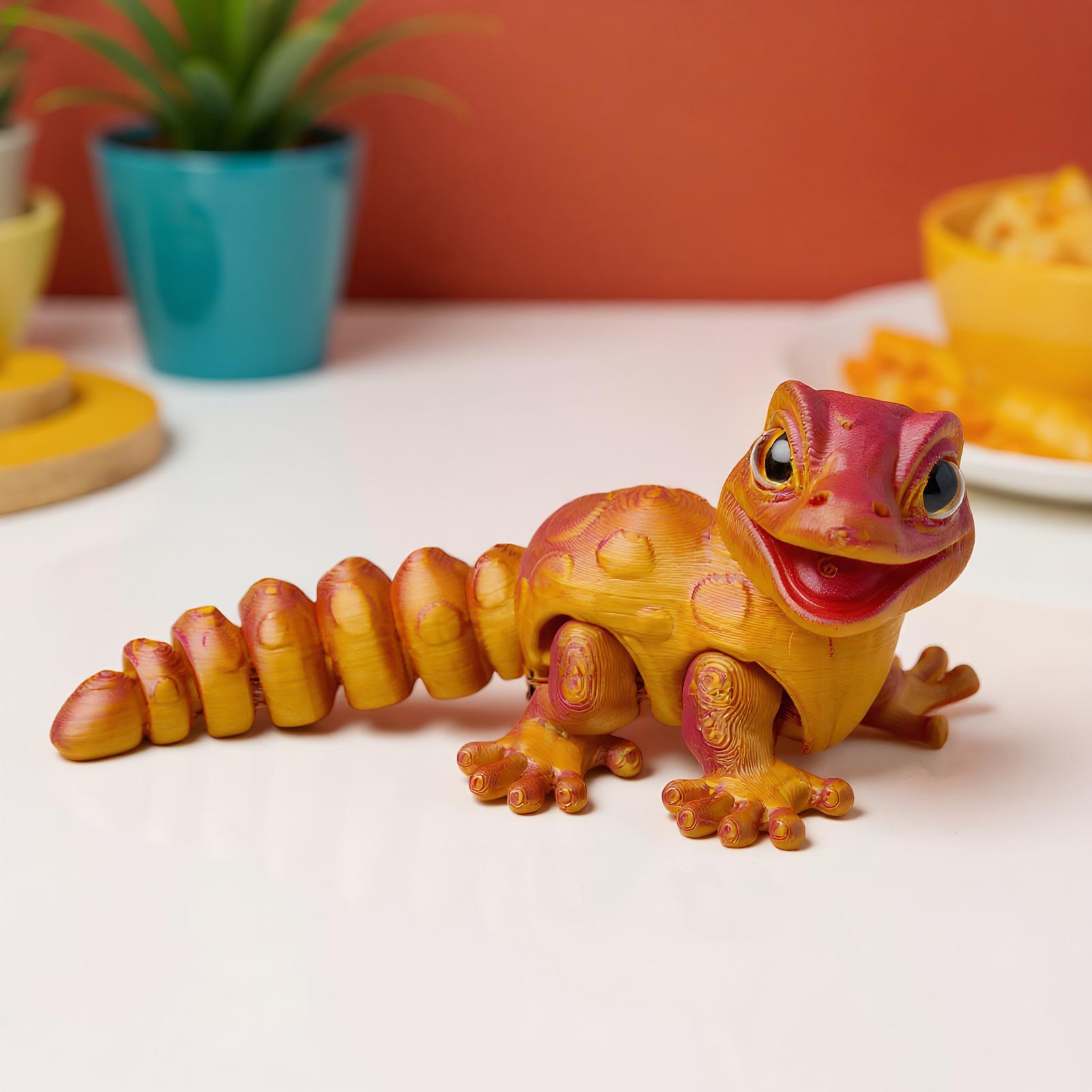 3D Printed Gecko Figurine Liza – обзор и цена 3D Printing Lizard