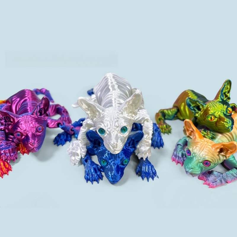 3D Printed Sphynx Cat Animals  – обзор и цена 3D Printing Lizard