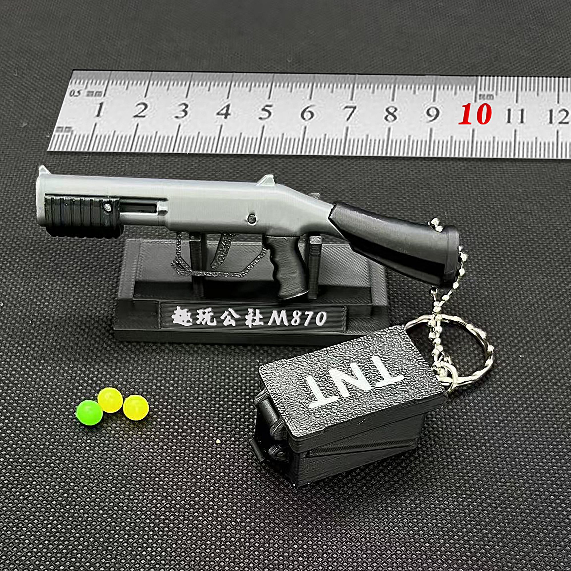 Mini 3D Printed M870 Pump Shot – обзор и цена 3D Printing Keychain