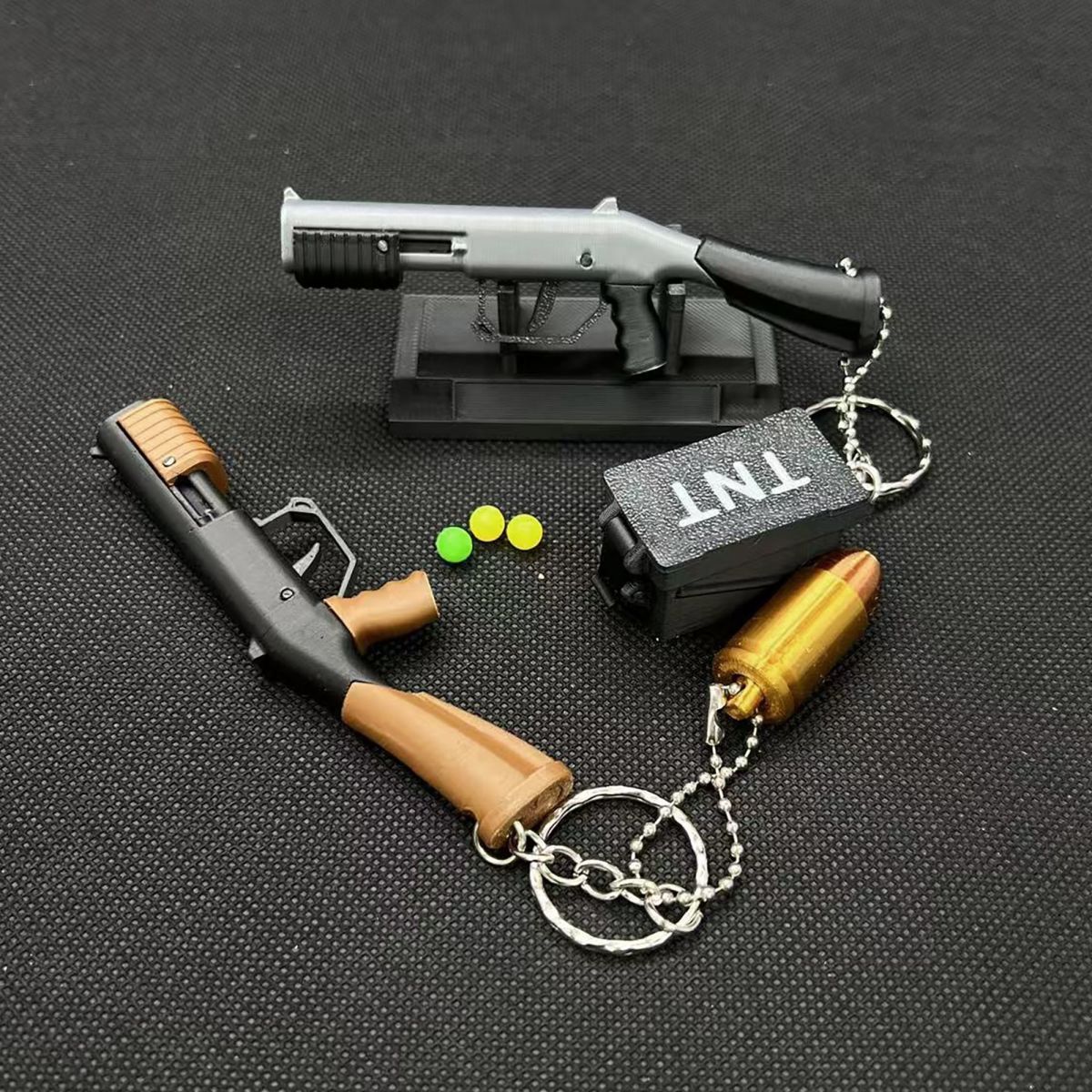 Mini 3D Printed M870 Pump Shot – обзор и цена 3D Printing Keychain