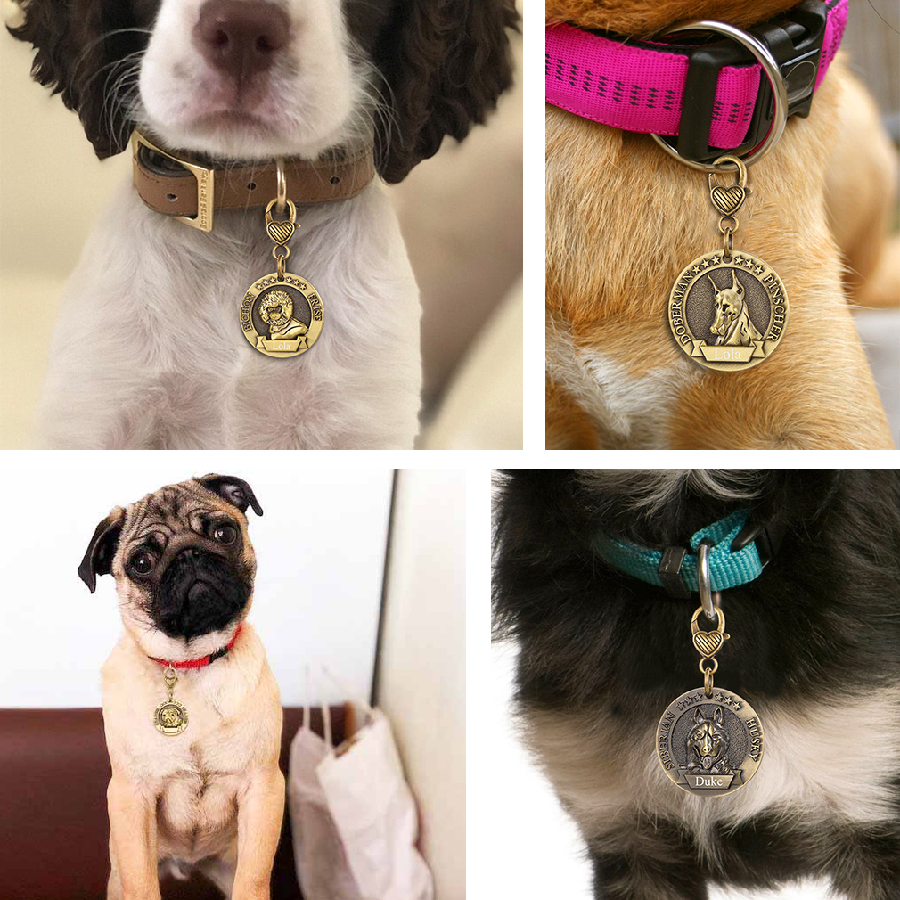 U7 Custom Dog's Name Round ID  – обзор и цена 3D Printing Keychain