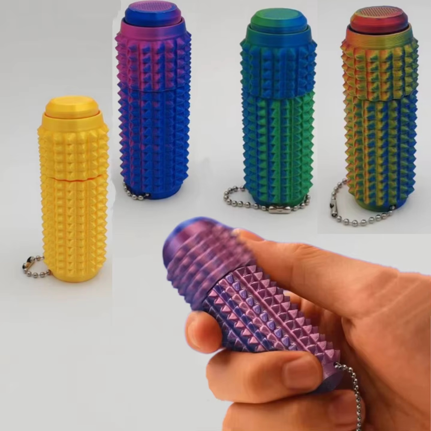 Funny 3D Printed Spiky Fidget  – обзор и цена 3D Printing Keychain