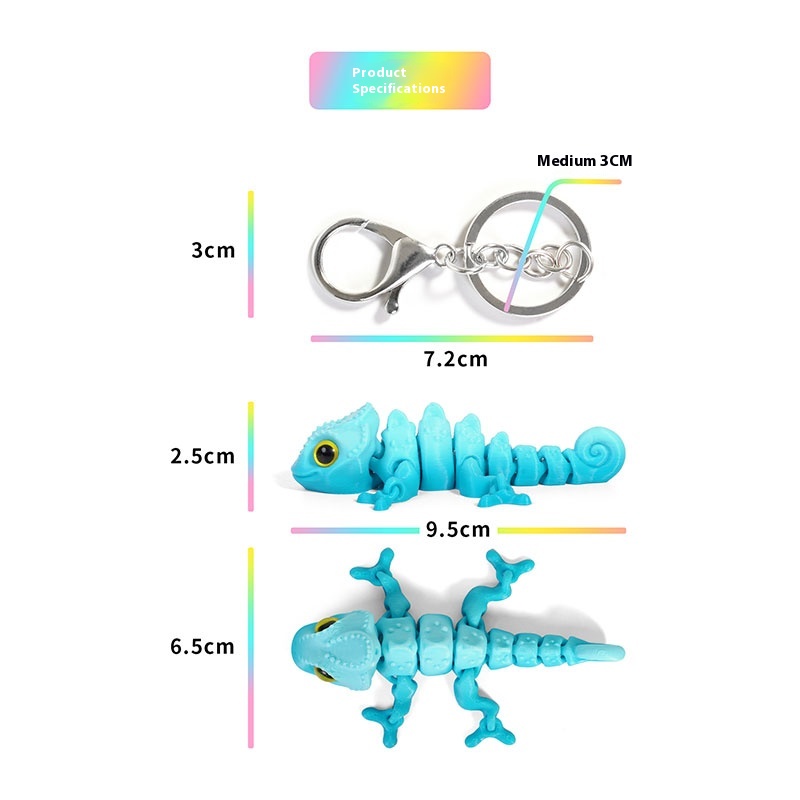 3D Printed Chameleon Keychain  – обзор и цена 3D Printing Keychain