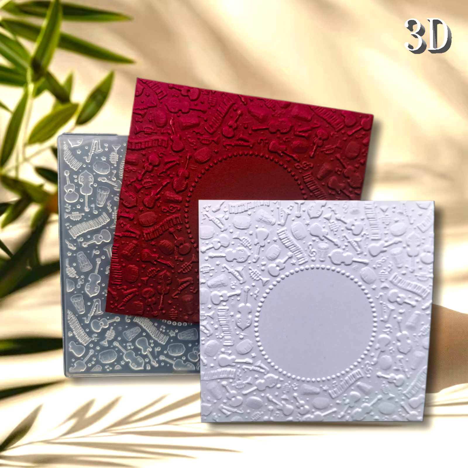 3D Embossed Folder - White, Mu – обзор и цена 3D Printing Card