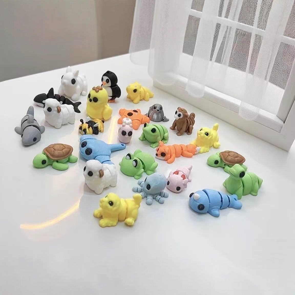10-50Pcs 3D Printed Colorful M – обзор и цена 3D Printing Lizard