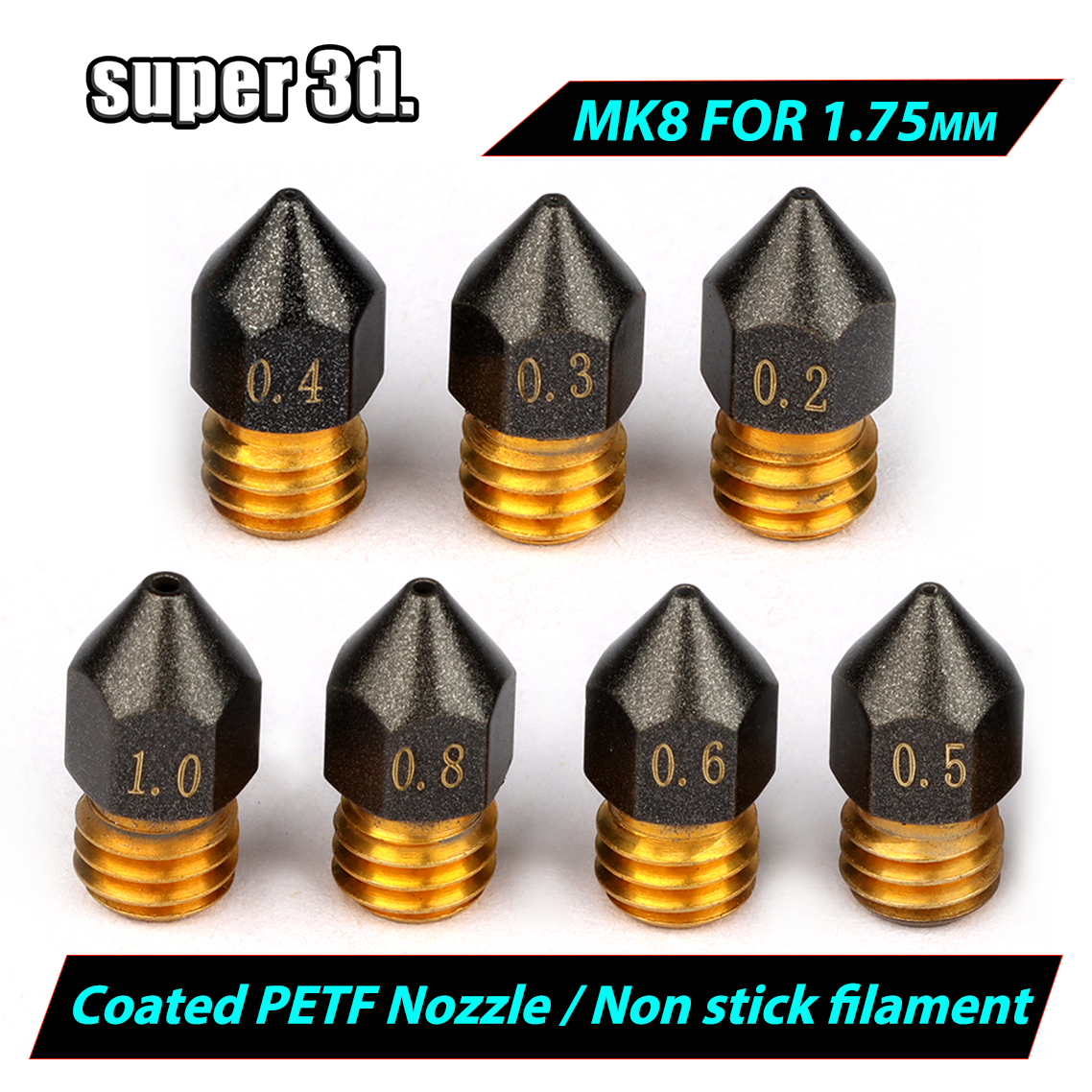3D Printer MK8 Brass PTFE Nozz – обзор и цена 3D Printing Nozzle