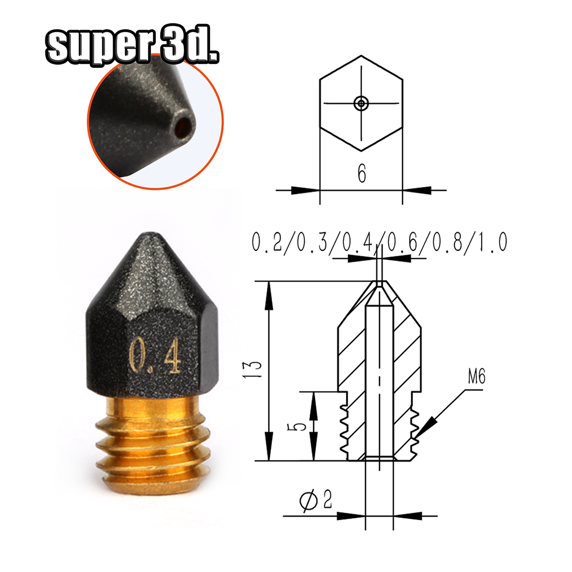 3D Printer MK8 Brass PTFE Nozz – обзор и цена 3D Printing Nozzle