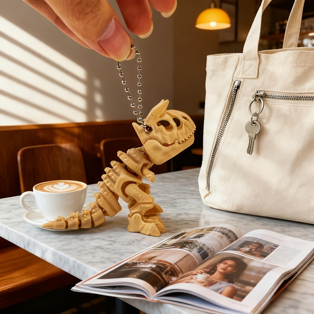3D printed skeleton cow dragon – обзор и цена 3D Printing Keychain