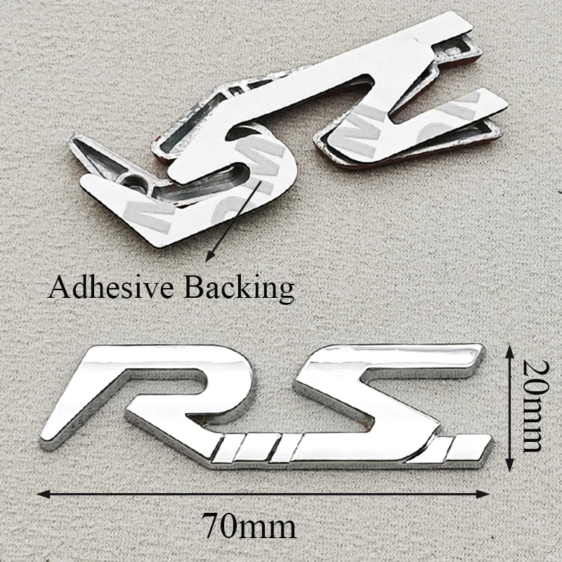 3D Metal RS Logo Car Rear Trun – обзор и цена 3D Printing Online