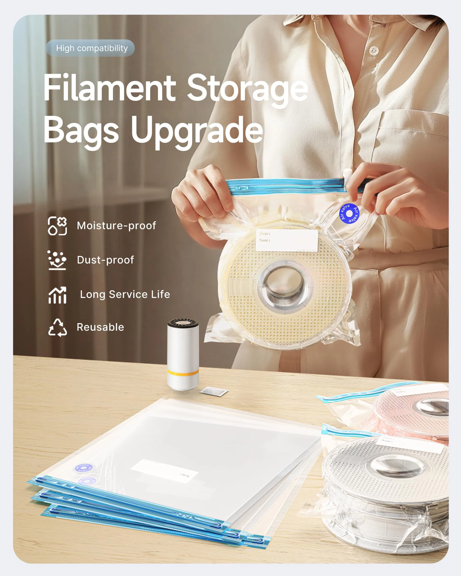 3D Printer Filament Vacuum Bag – обзор и цена 3D Printing Cnc