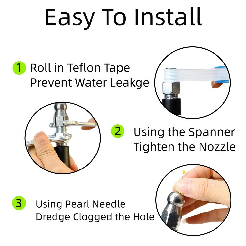 5~50m Pressure Washer Sewer Je – обзор и цена Nozzle Cleaning Kit