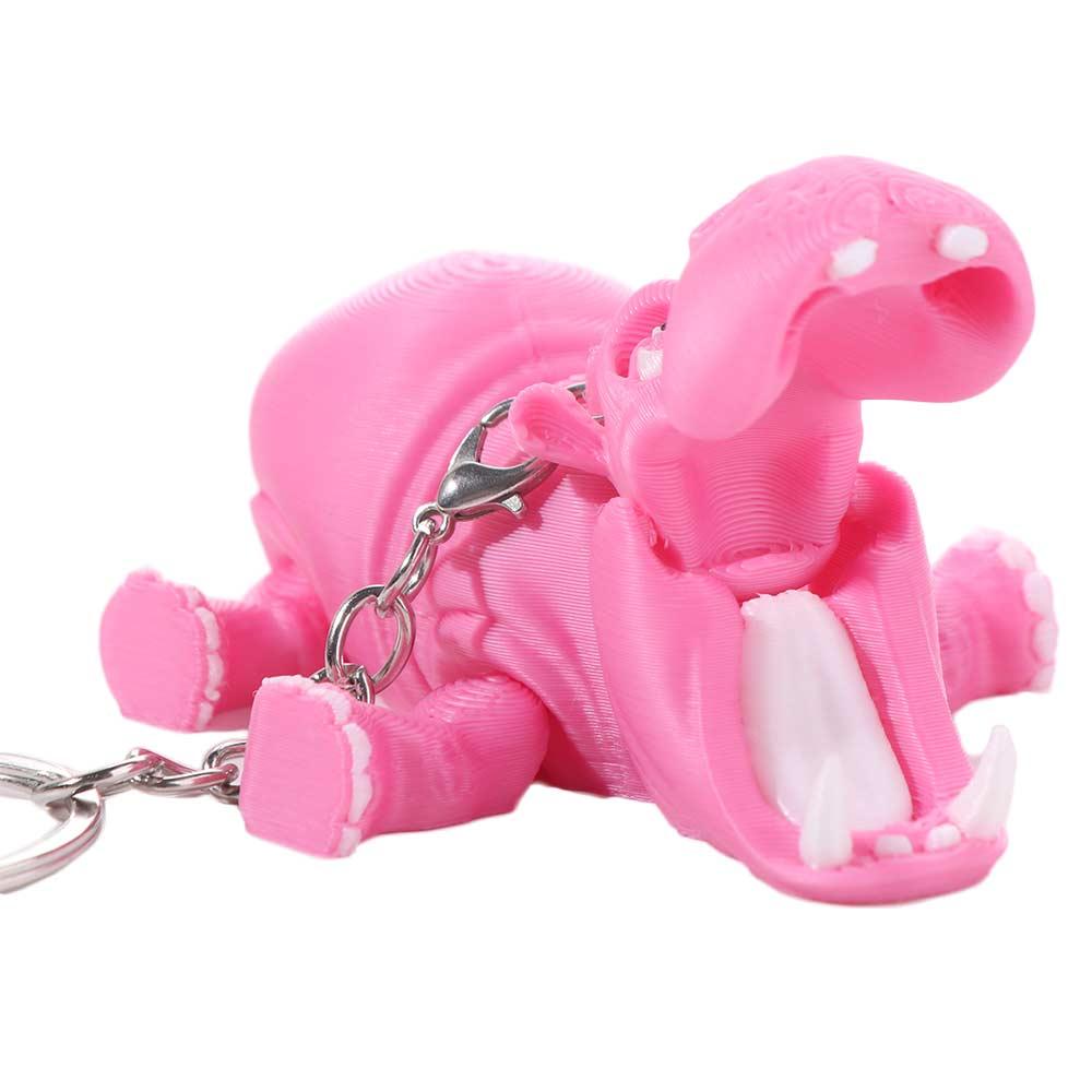PLA Pink Hippopotamus Keychain – обзор и цена 3D Printing Keychain