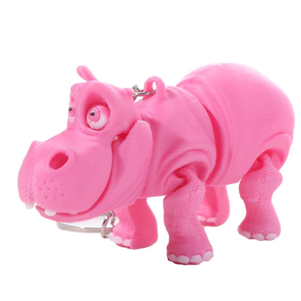 PLA Pink Hippopotamus Keychain – обзор и цена 3D Printing Keychain