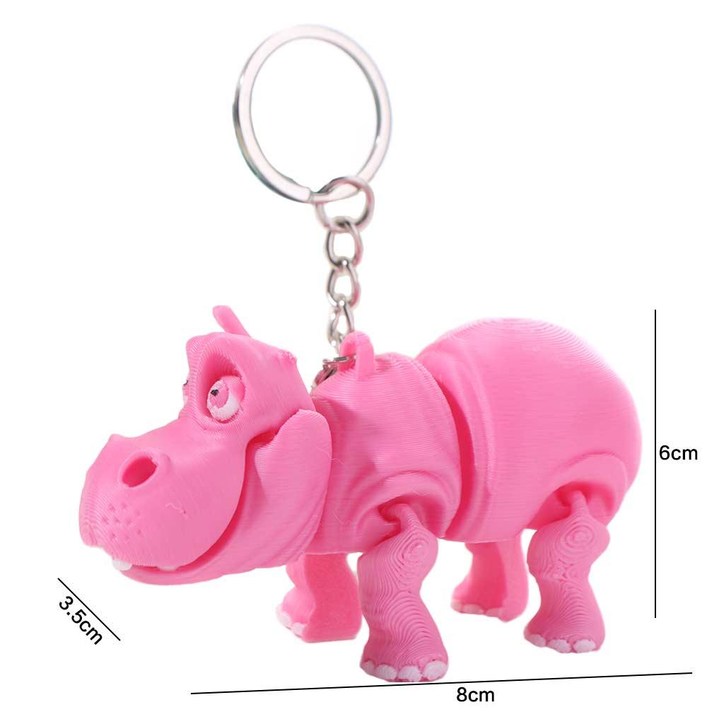 PLA Pink Hippopotamus Keychain – обзор и цена 3D Printing Keychain